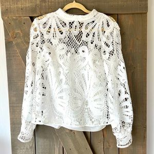 White House Black Market Lace Top 6